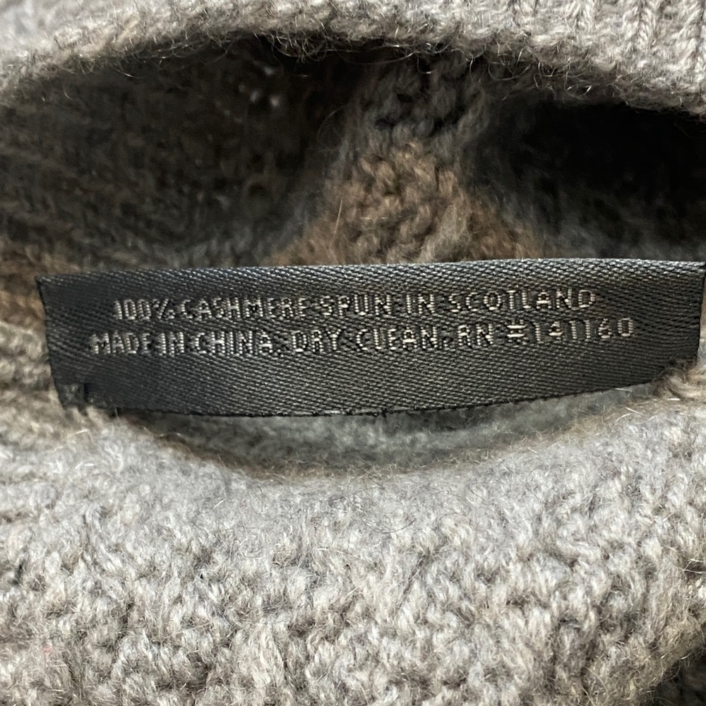 Todd & Duncan 100% Cashmere Heather Gray Knit Infinity Scarf - Picture 3 of 5